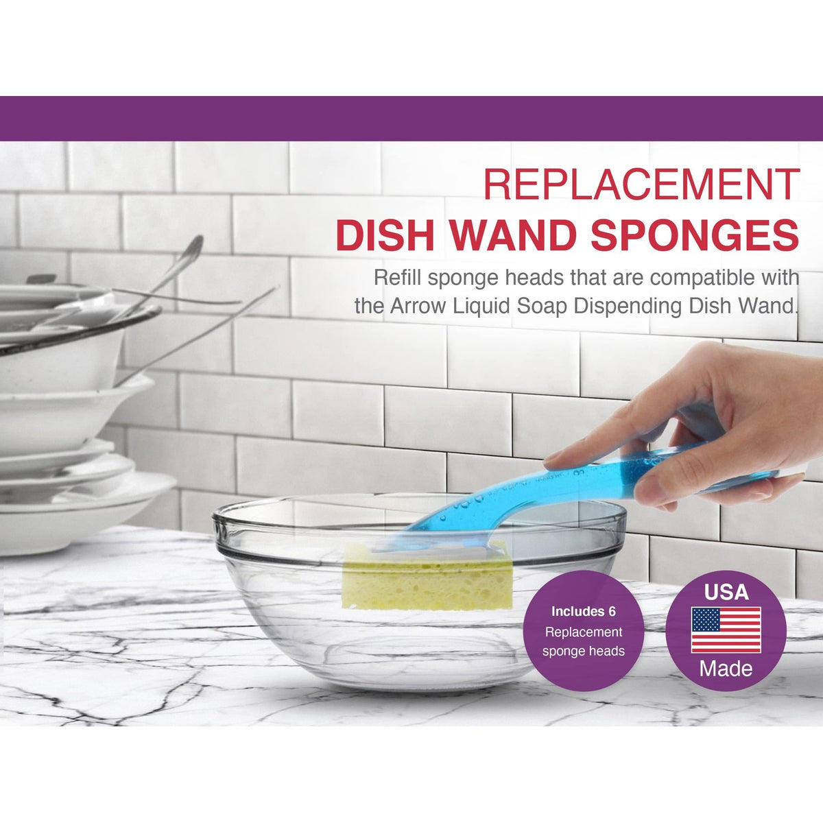 Arrow Dish Wand Sponge Refills ensure 100% authenticity and availability in India. Buy now at Curat Cart for efficient cleaning.