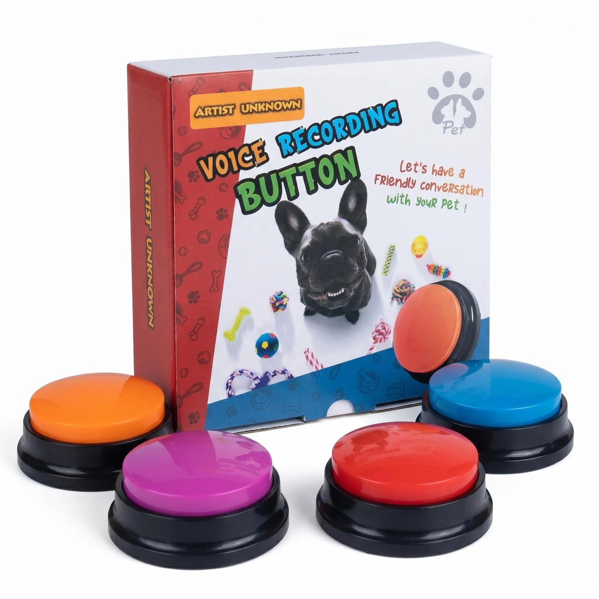 Elevate communication with your dog using this premium imported Voice Recording Button, available at Curat Cart.