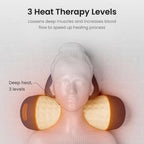 Experience soothing relief with the Artuvate Neck Therapy Massager Pillow featuring 3 heat therapy levels. Perfect for daily use. Available at Curat Cart.