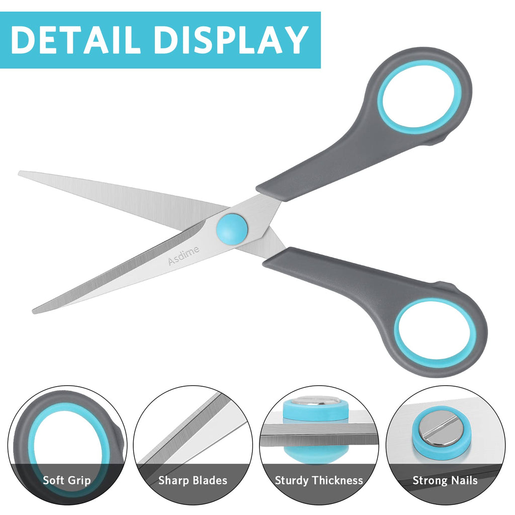 Discover the Asdirne Scissors with stainless steel blades, featuring a soft grip for precision cutting. Specially curated by Curat Cart.