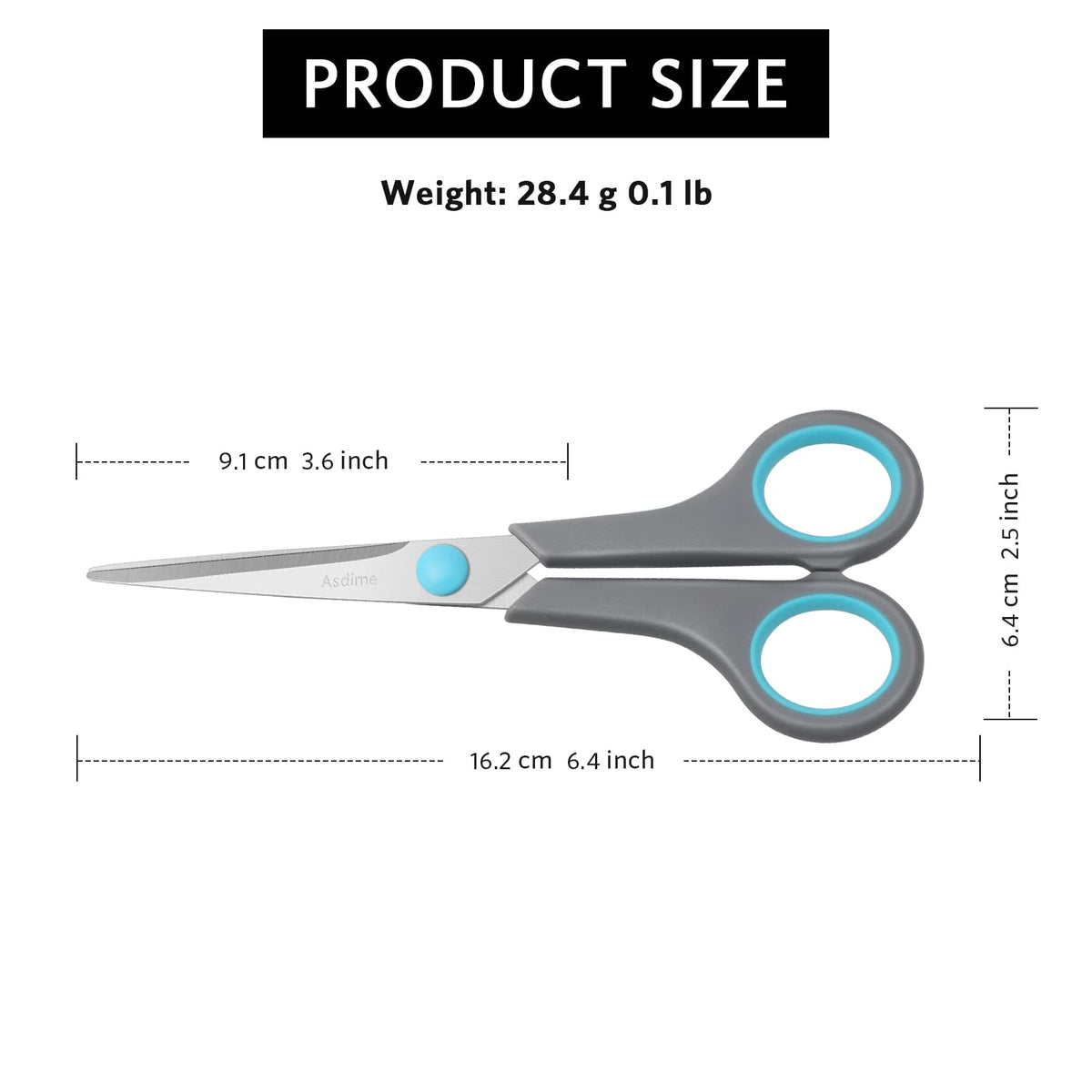 Asdirne Scissors with stainless steel blades, perfect for daily use. Upgrade your routine with these stylish scissors from Curat Cart.