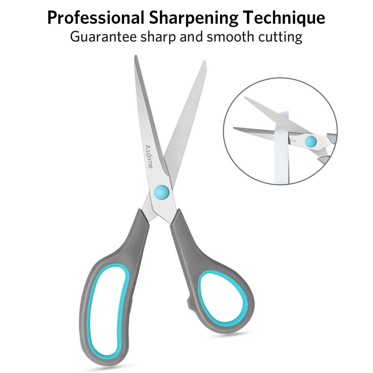 Asdirne Scissors Set featuring professional sharpening for smooth cutting. 100% Authentic, available at Curat Cart in India.