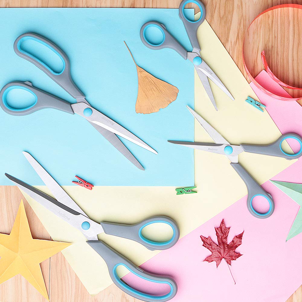 Asdirne Scissors Set displayed with colorful paper. 100% Authentic, available at Curat Cart in India.