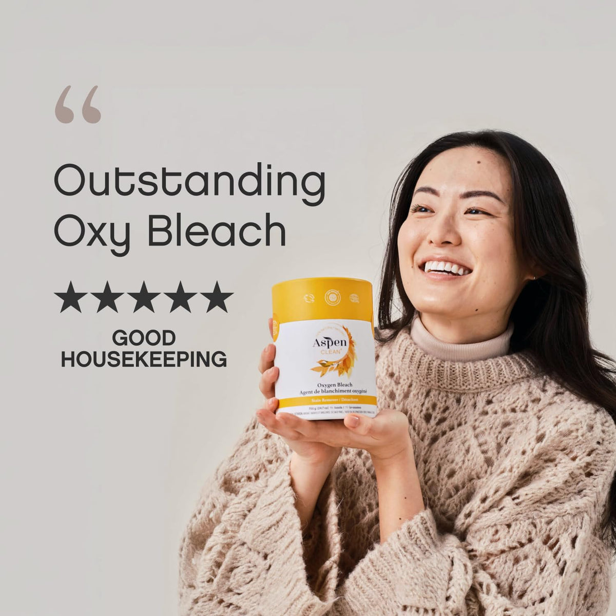 AspenClean Oxygen Bleach Powder offers powerful stain removal. 100% Authentic, available in India at Curat Cart.