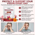 Astaxanthin, Lutein, and Zeaxanthin supplements for daily vision support. Perfect for eye health, available at Curat Cart.