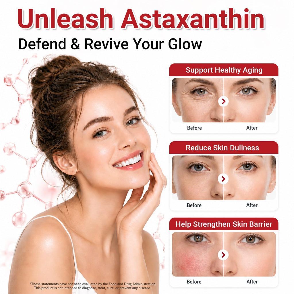Revitalize your skin with Astaxanthin and MCT Oil, specially curated by Curat Cart for healthy aging and a radiant glow.