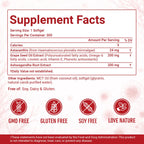 Astaxanthin with MCT Oil in high-quality packaging, featuring detailed supplement facts. Available at Curat Cart.