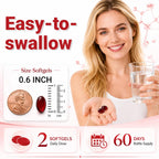 Astaxanthin with MCT Oil softgels, 100% Authentic, easy-to-swallow, available at Curat Cart, India. 60 days supply.