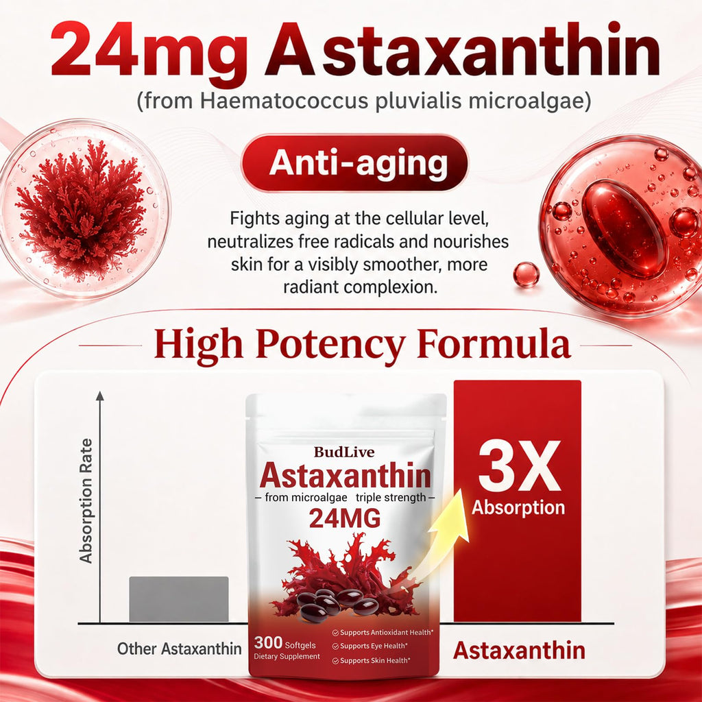 Astaxanthin with MCT Oil enhances skin radiance and fights aging. Perfect for daily use. Available at Curat Cart.