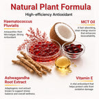 Astaxanthin with MCT Oil, a natural plant formula with potent antioxidants. 100% Authentic, available at Curat Cart in India.