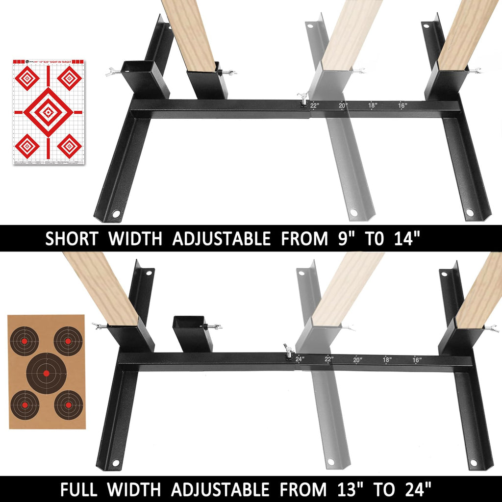 Atflbox Shooting Target Stand features adjustable widths for versatility, showcasing high-quality materials. Available at Curat Cart.