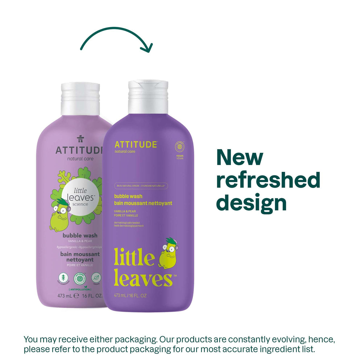 Attitude Bubble Wash for Kids, EWG Verified. New design, premium quality, environmentally friendly, 473ml for gentle cleansing.