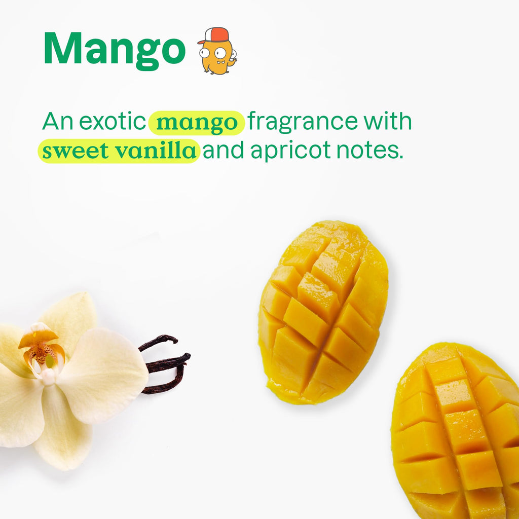 Attitude Bubble Wash for Kids features an exotic mango fragrance, sweet vanilla, and apricot notes, EWG Verified.