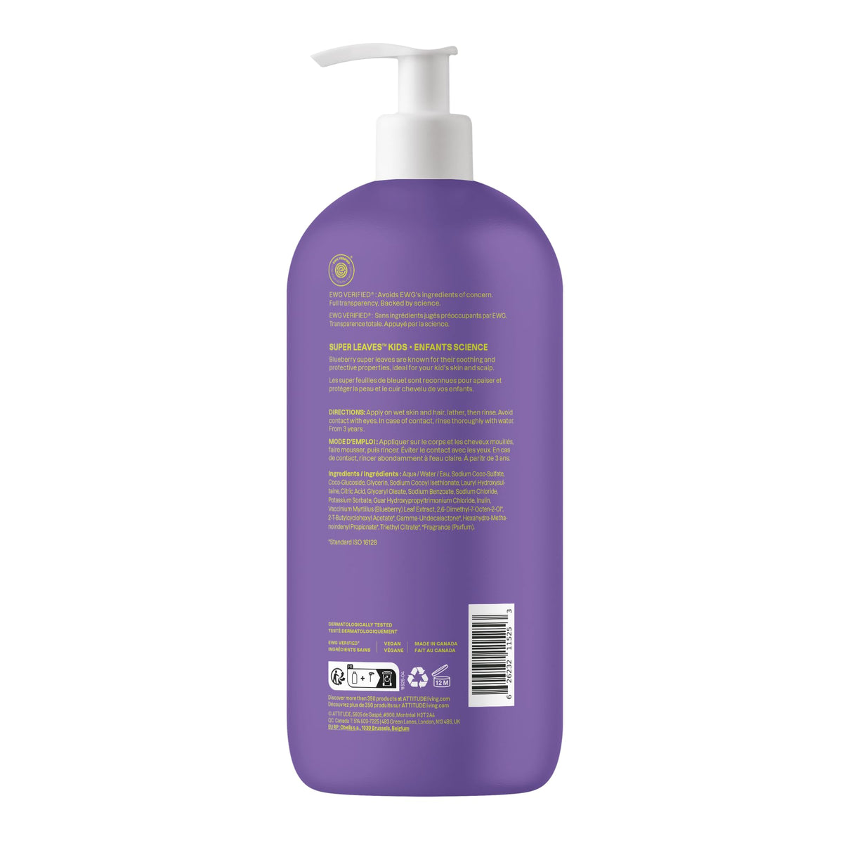 ATTITUDE Kids Shampoo Body Wash offers premium imported care for children, ensuring gentle cleansing. Available at Curat Cart.