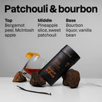 Authentic Attitude Men's Patchouli & Bourbon Deodo. Features notes of bergamot, pineapple, and bourbon for longevity.