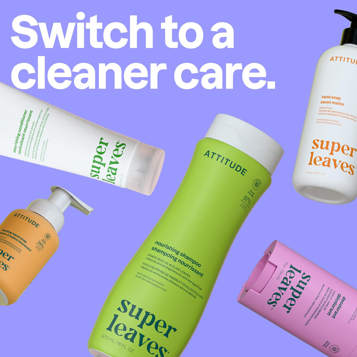 Premium imported ATTITUDE Scalp Care Shampoo, featuring a vibrant design, perfect for cleaner hair care. Available at Curat Cart.