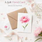 AUDREE Blank Cards with Envelopes in elegant packaging, featuring a soft floral design. Available at Curat Cart.