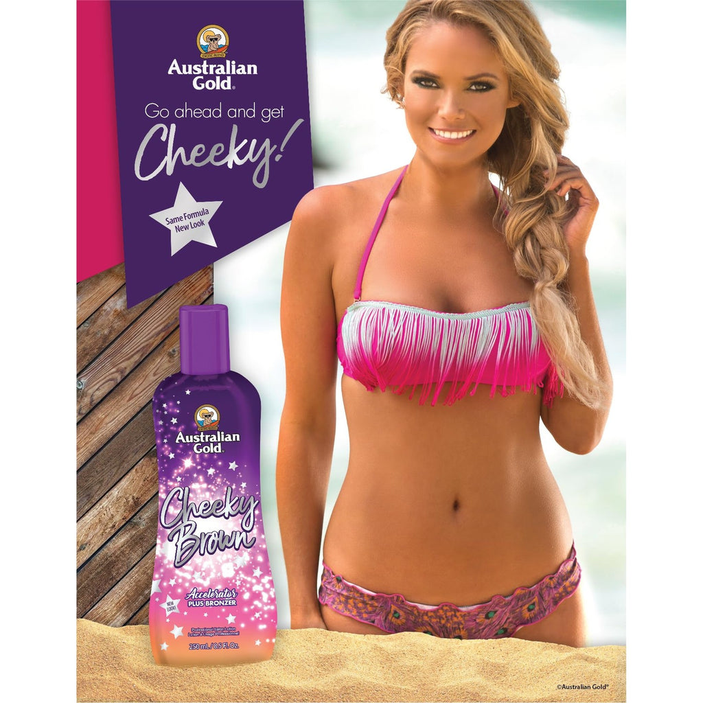 Upgrade your tanning routine with Australian Gold Cheeky Brown Accelerator, perfect for achieving a sun-kissed glow. Available at Curat Cart.