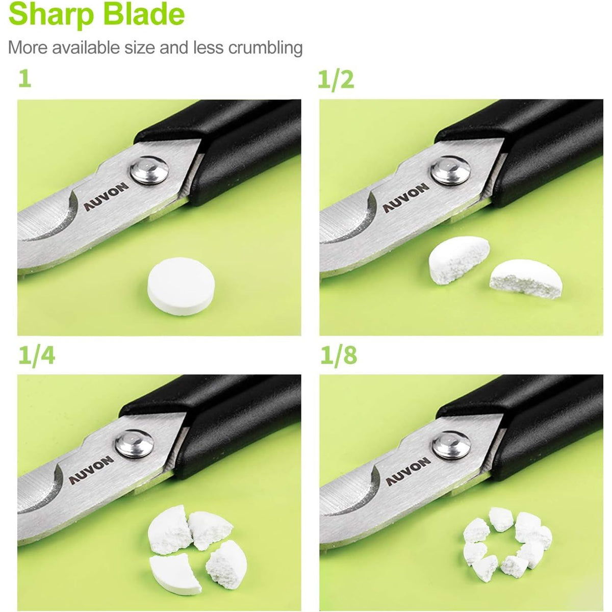 AUVON Pill Cutter ensures precise cuts with its sharp blade. Available in India, order online for easy use.