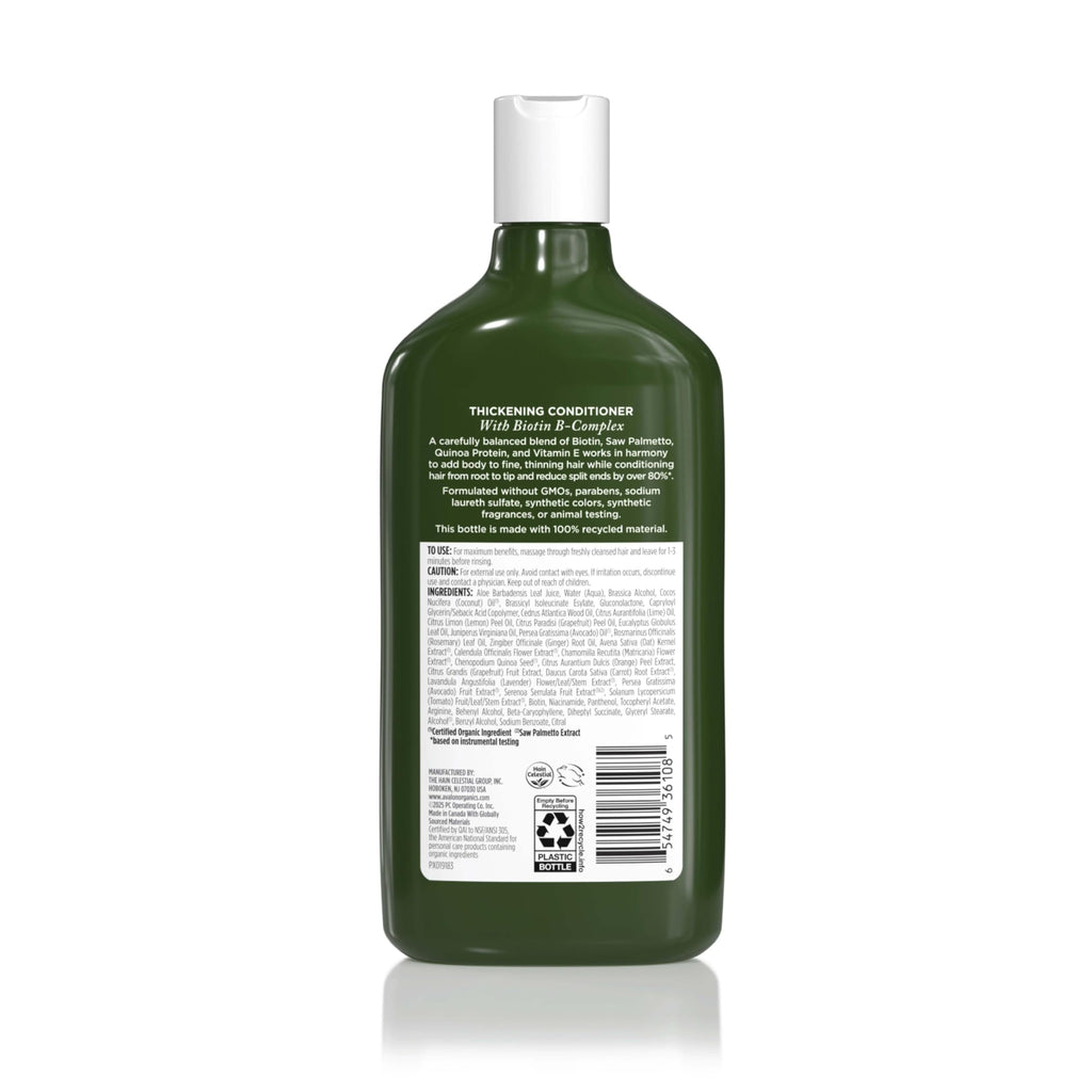 Avalon Organics Therapy Thickening Conditioner in green bottle, featuring a cruelty-free formula. Verified by CuratCart for trust.