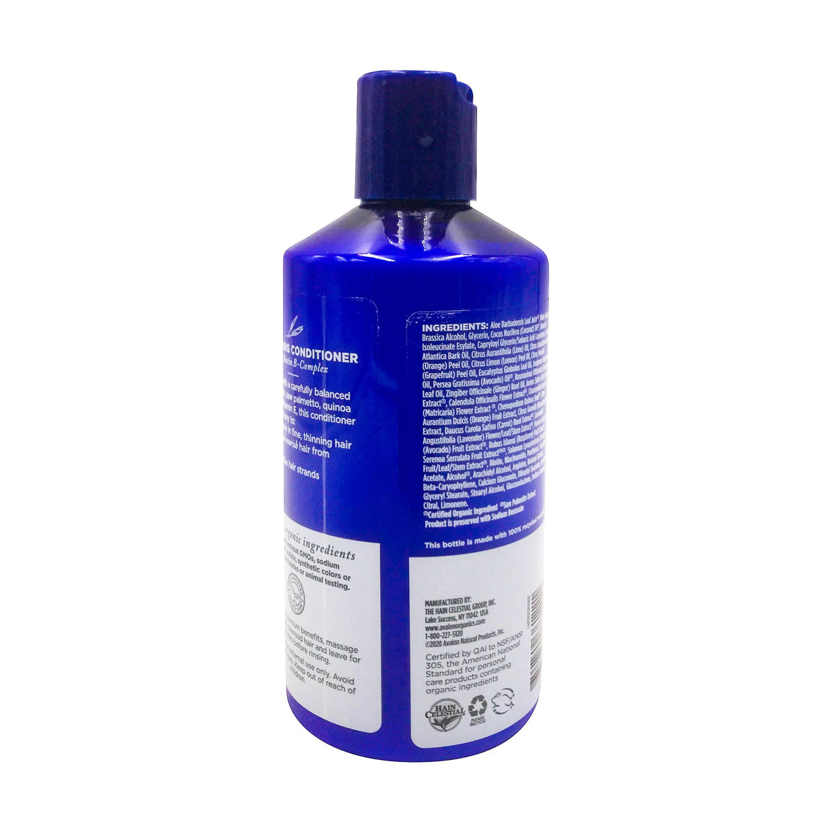 Avalon Organics Therapy Thickening Conditioner in a blue bottle, featuring natural ingredients and a focus on hair fullness. Verified by CuratCart.