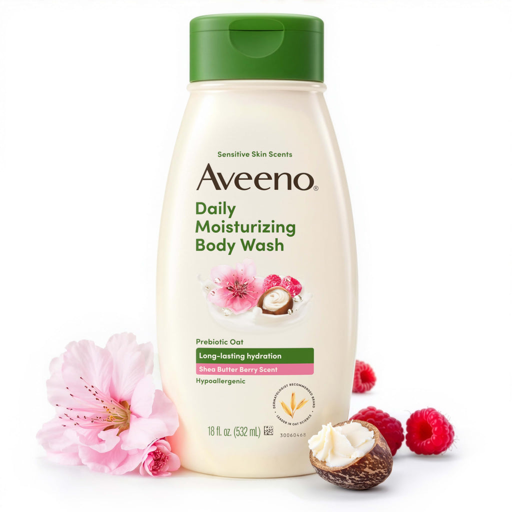 Discover Aveeno Daily Moisturizing Body Wash with Shea. Authentic hydration with prebiotic oat for sensitive skin, 100% genuine product.