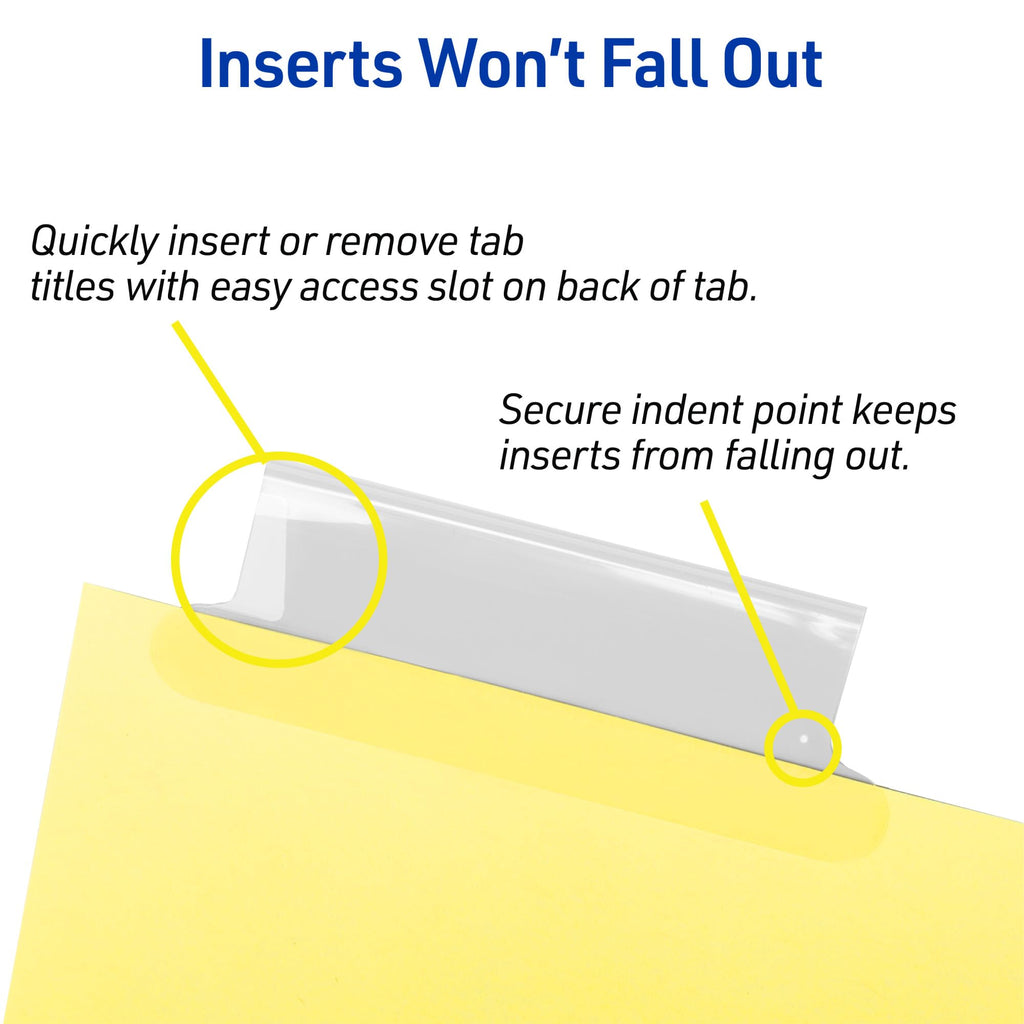 Avery Paper Dividers Big Tab features easy access slots and secure indent points for reliable organization. Available at Curat Cart.