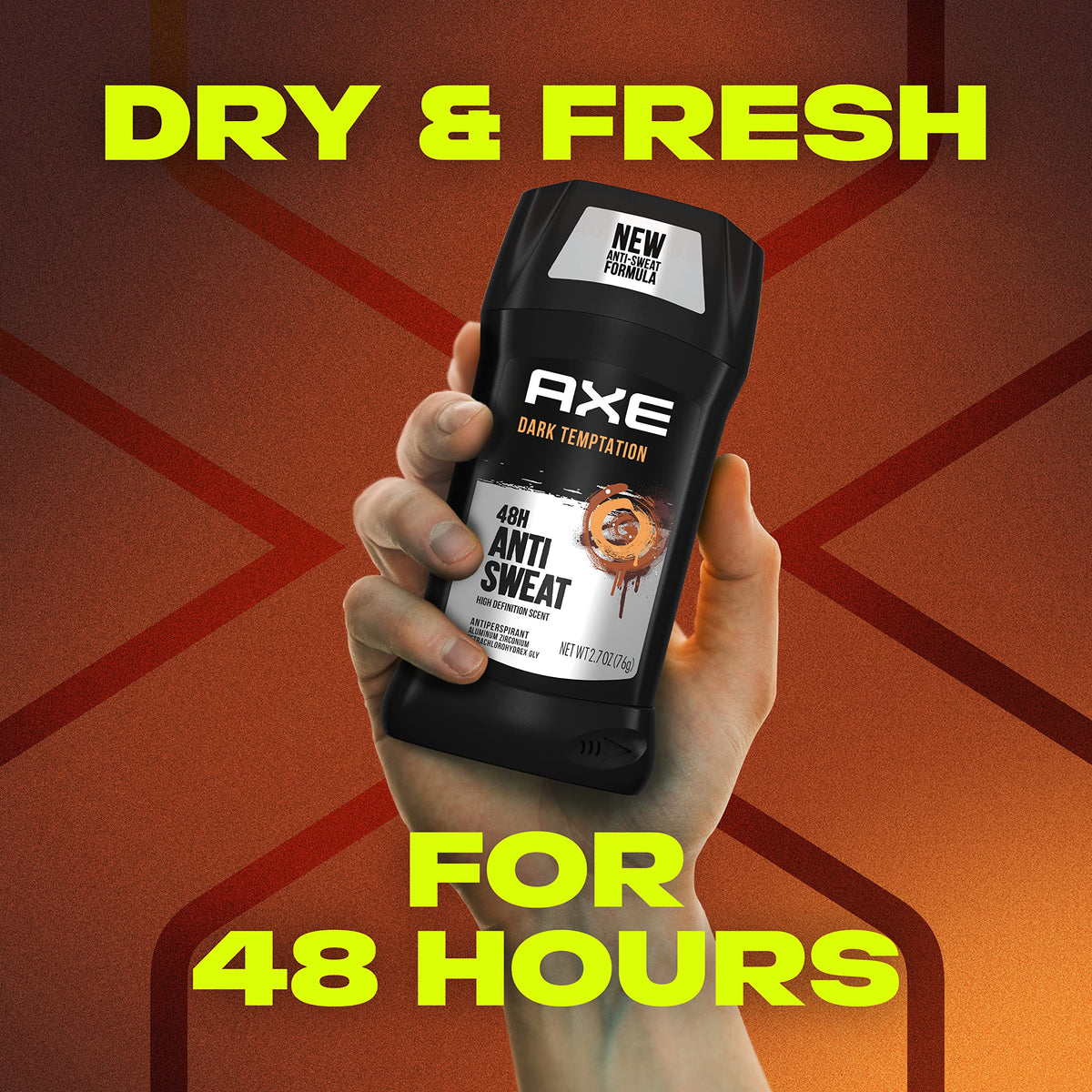 AXE Antiperspirant Stick Dark Temptation offers 48-hour protection, perfect for daily use. Available at Curat Cart.