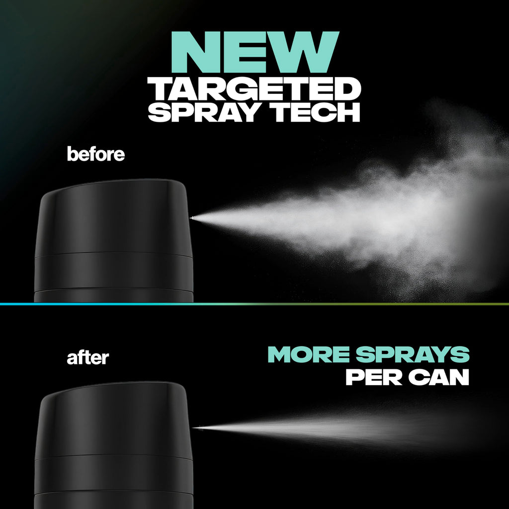 AXE Body Spray Apollo Fresh features new targeted spray technology for efficient use, showcased in sleek, high-quality packaging. Available at Curat Cart.