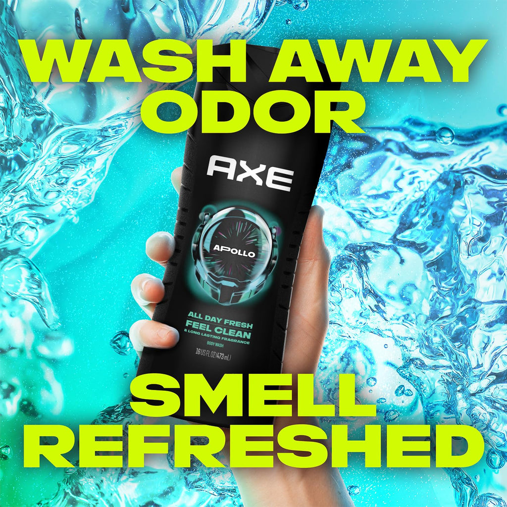 AXE Men's Face Body Wash Shampoo in high-quality packaging for all-day freshness, available at Curat Cart. Experience refreshed cleanliness.