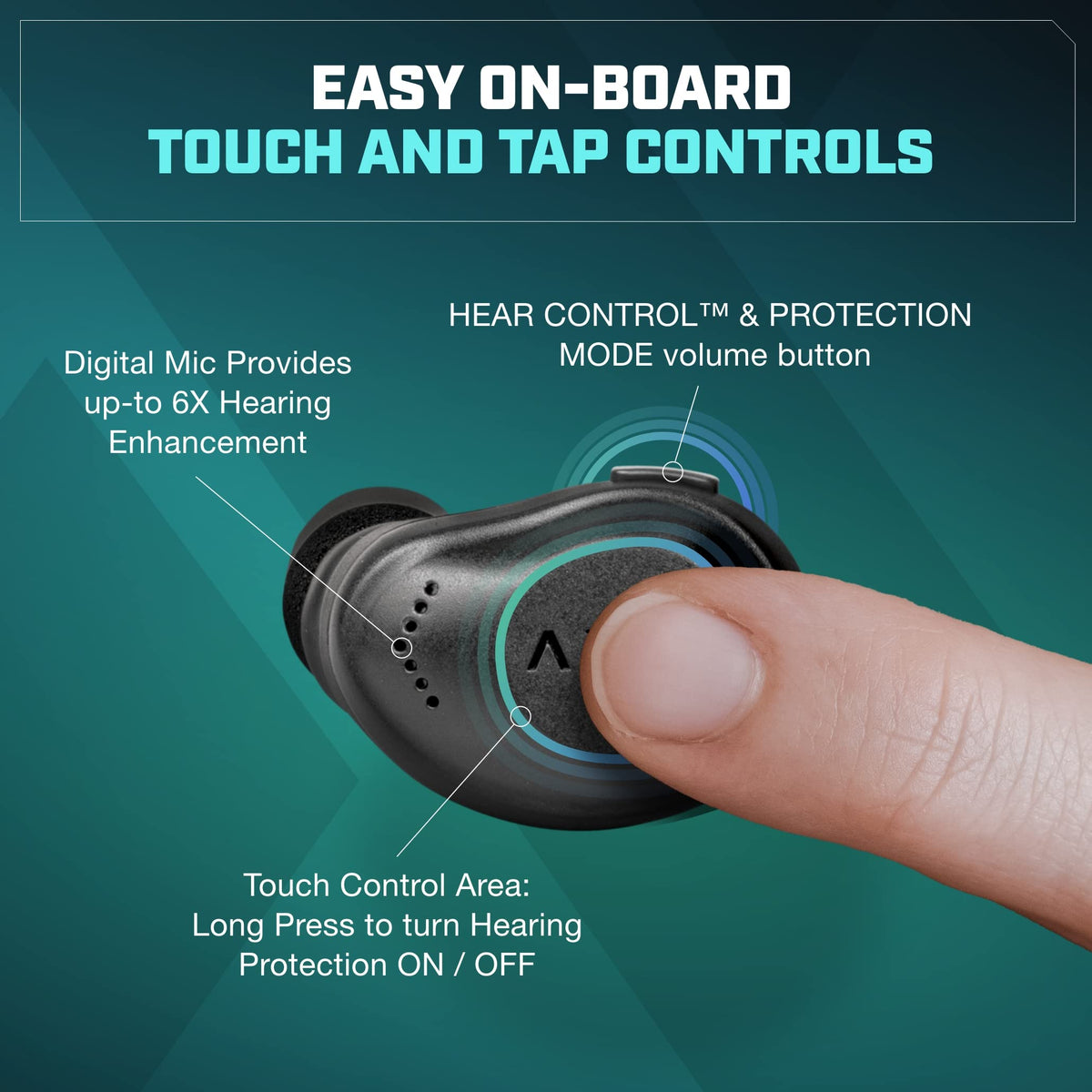 Discover the AXIL XCOR PRO Wireless Earbuds with advanced touch controls, specially curated by Curat Cart for an enhanced audio experience.