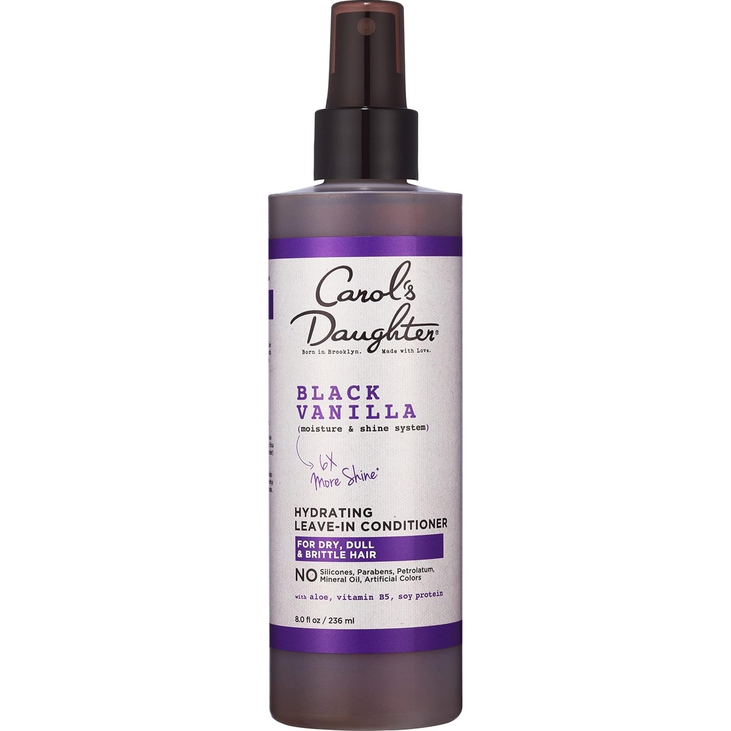 Carol's Daughter Black Vanilla Leave In Conditioner for Curly, Wavy or Natural Hair, Moisturizing Hair Care for Dry, Dull or Brittle Split Ends, 8 Fl Oz