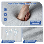 Baby Feeding Support Wedge Pillow features high-resilience sponge core for softness and comfort, ensuring safe support. Available at Curat Cart.