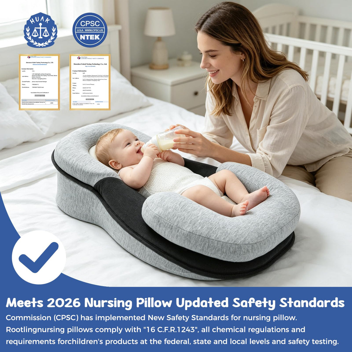 Baby Feeding Support Wedge Pillow from Curat Cart, 100% Authentic, meets updated safety standards, available in India.