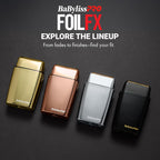 Explore the BaBylissPRO METALFX Double Foil Shaver lineup in four sleek finishes. Order online now, available in India!