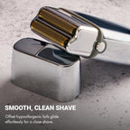 BaBylissPRO METALFX Double Foil Shaver features hypoallergenic foils for a smooth, close shave. Premium imported grooming tool.