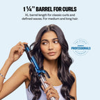 BabylissPRO Nano Titanium Professional curling iron features a 1¼" barrel, ideal for creating classic curls and defined waves.