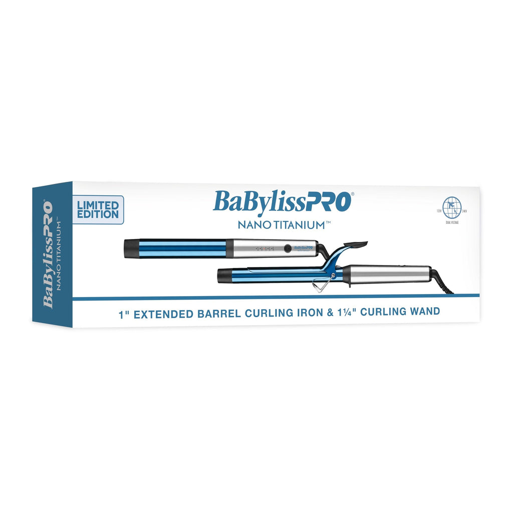 Authentic BabylissPRO Nano Titanium curling wand with 1" extended barrel; perfect for styling beautiful curls. Limited edition.