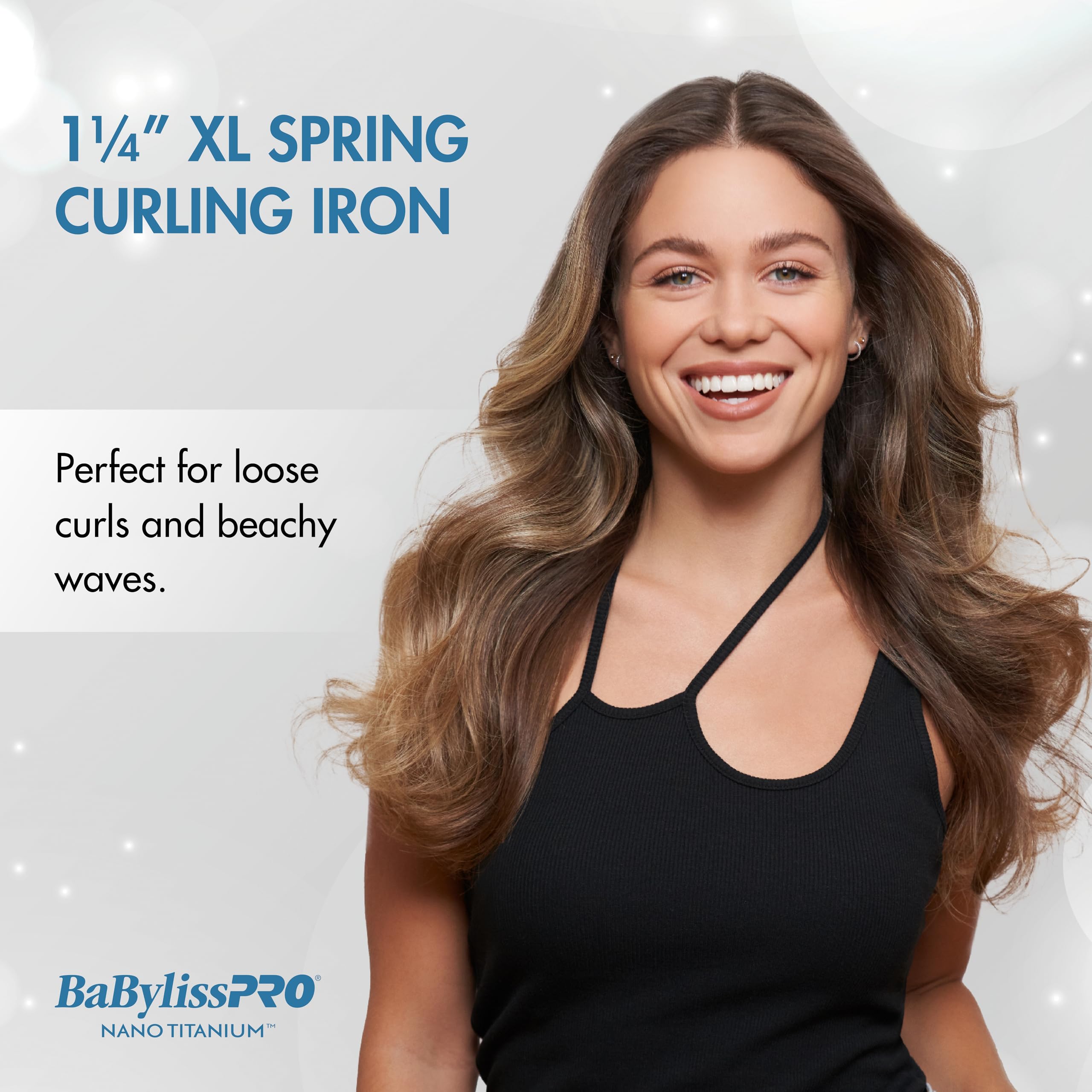Order the BabylissPRO Nano Titanium 1¼" XL Spring Curling Iron online, perfect for loose curls and beachy waves. Available in India.