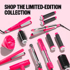 Colorful BabylissPRO Nano Titanium styling tools in pink, showcasing a limited-edition collection for professional haircare. Verified by CuratCart.