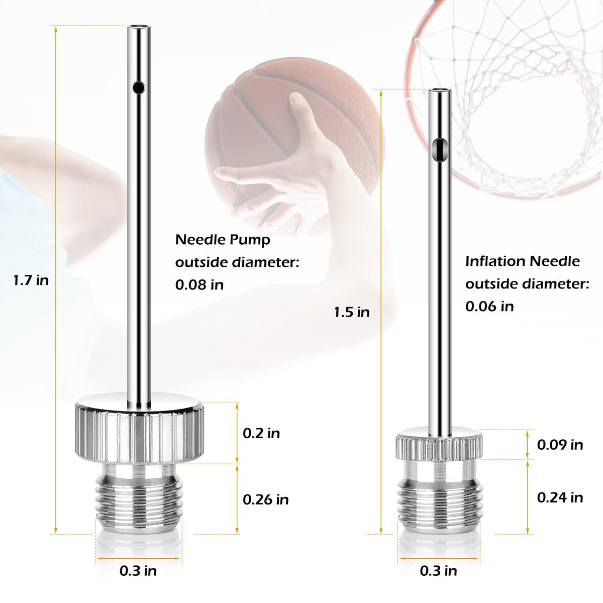 Durable unbreakable ball pump needles, available in India, ensure efficient inflation. 100% Authentic at Curat Cart.