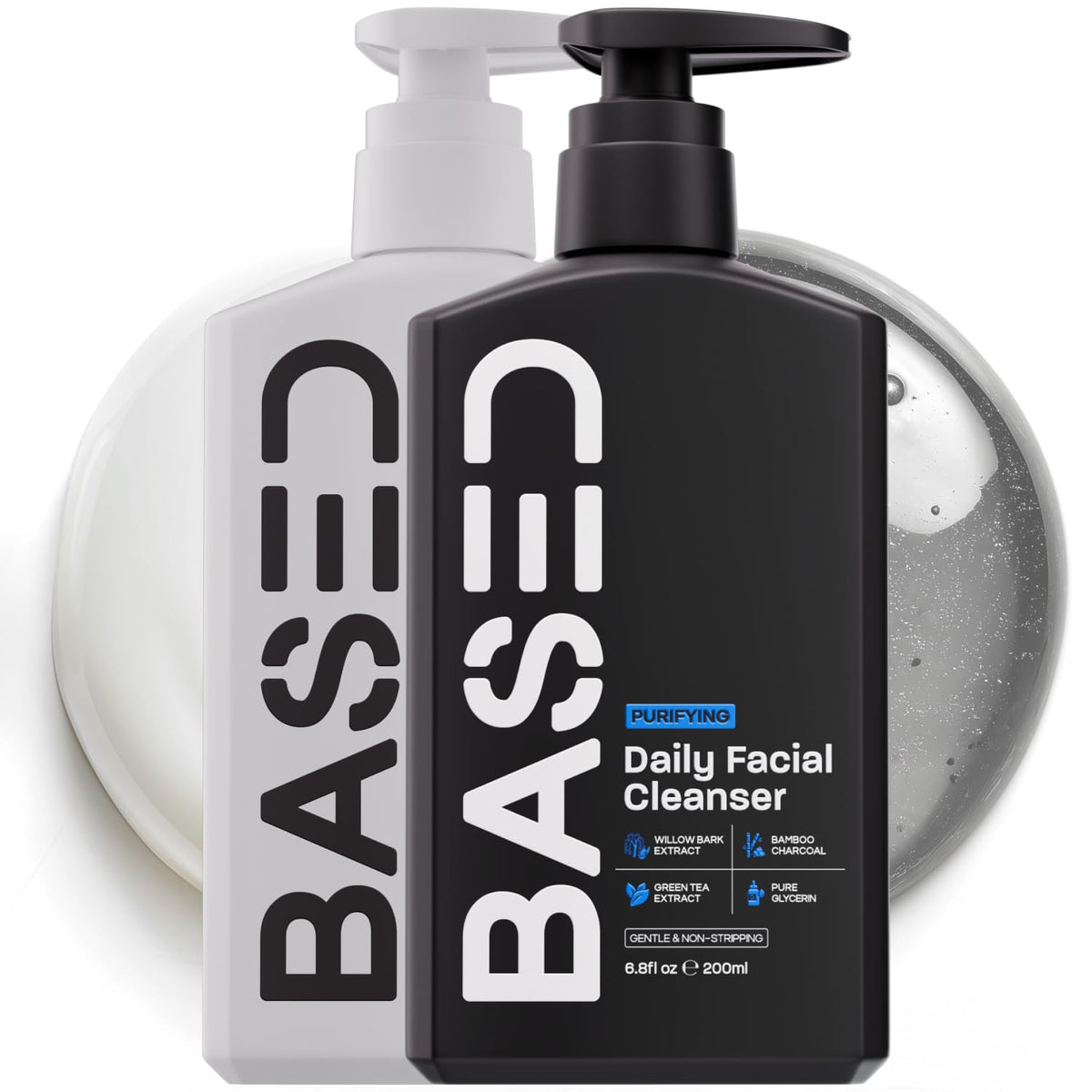 Discover the BASED Daily Skincare Duo, featuring a purifying facial cleanser and gentle moisturizer, 100% authentic and effective.