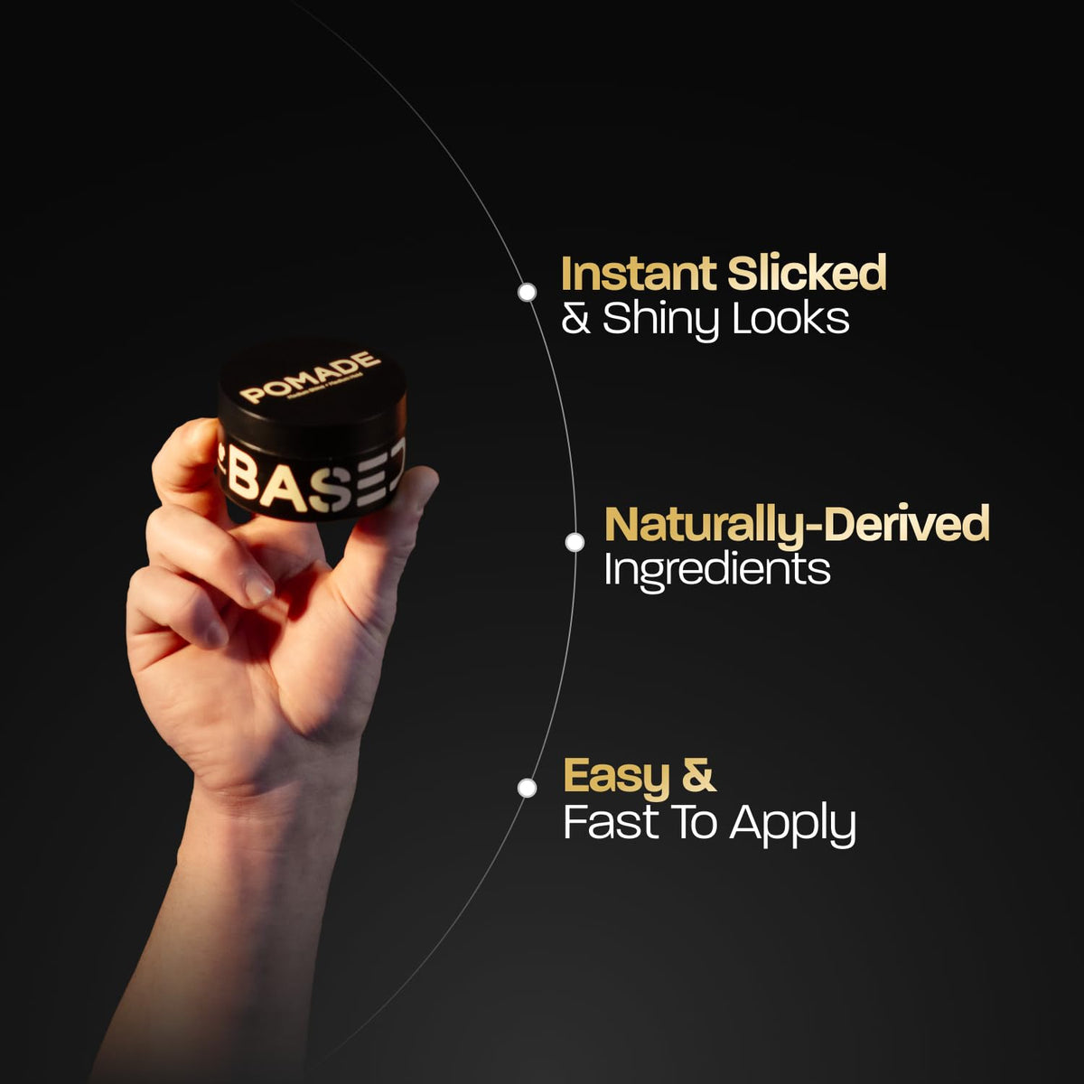 Get BASED Pomade for Men, featuring natural ingredients. Available in India, order online for easy styling.