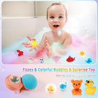 Enjoy fun bath time with these imported bath bombs that fizz, bubble, and reveal hidden toys for kids.