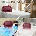 Premium imported RUVINCE ergonomic bath pillow fits all tub types, providing luxurious comfort for ultimate relaxation.