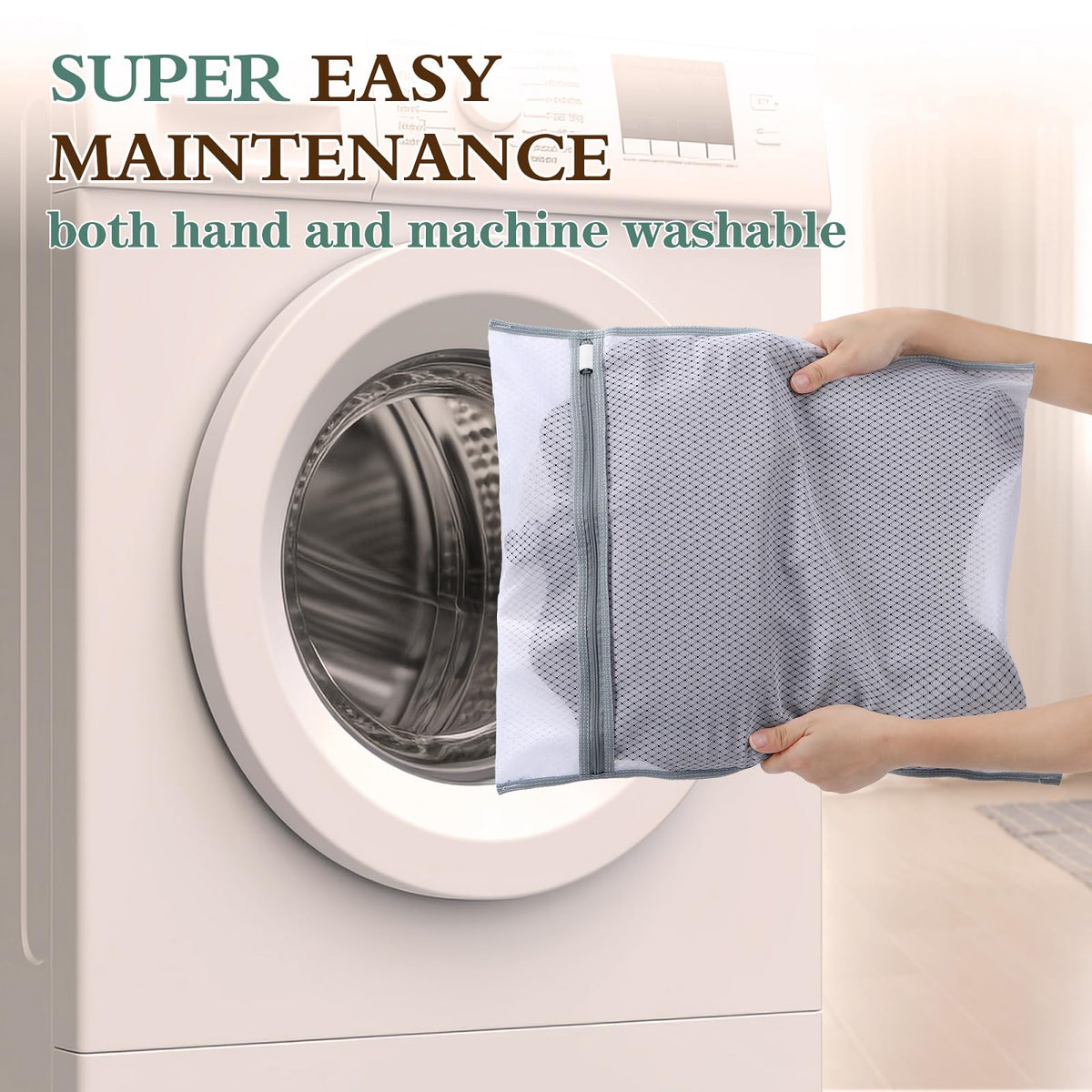 Experience comfort with the RUVINCE bath pillow, featuring easy maintenance and machine washable design for ultimate relaxation.
