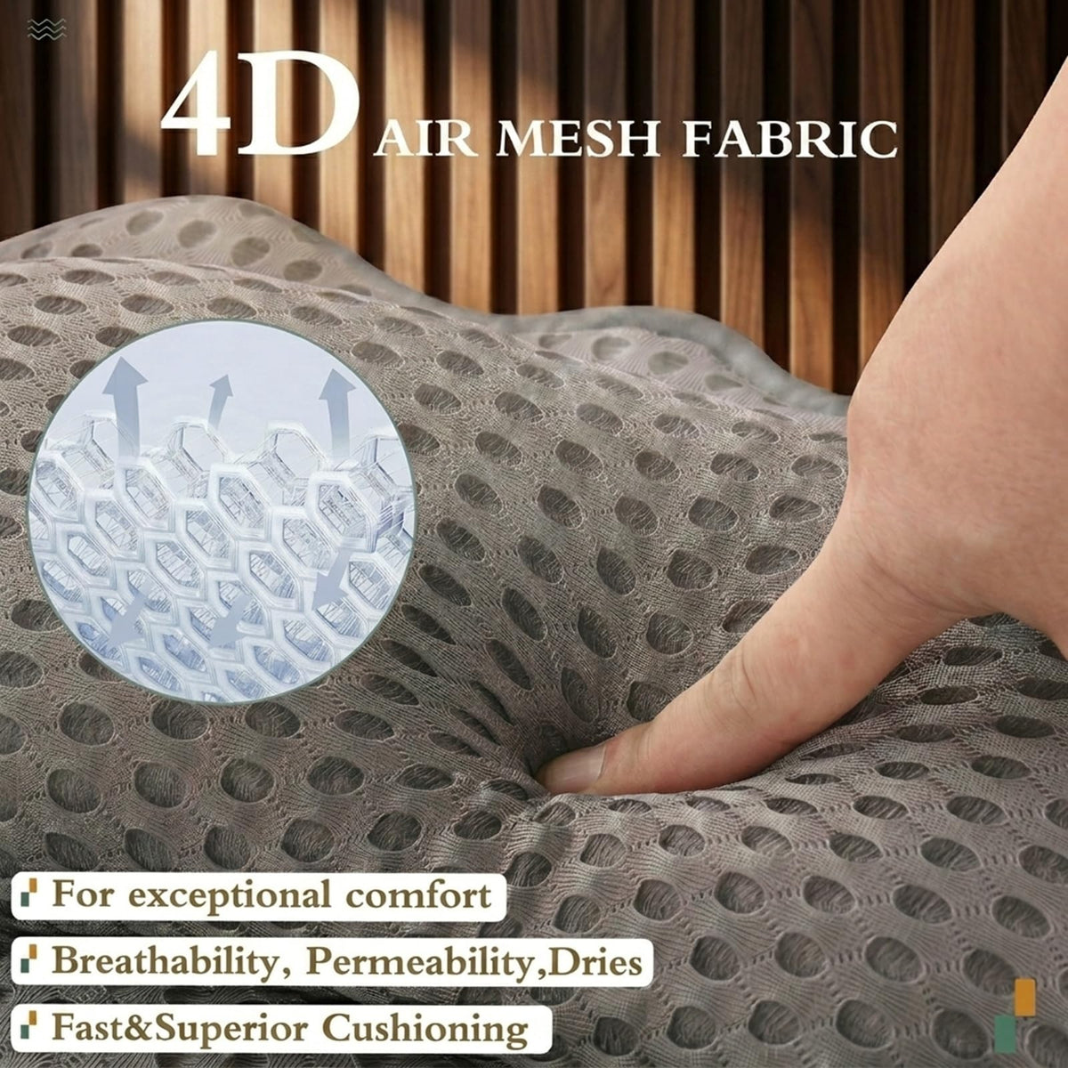 RUVINCE bath pillow with 4D air mesh fabric offers exceptional comfort and breathability, verified by CuratCart.