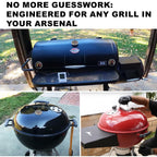 Precision BBQ Thermometer Smoker Gauge showcases high-quality finish, ideal for any grill setup. Available at Curat Cart.