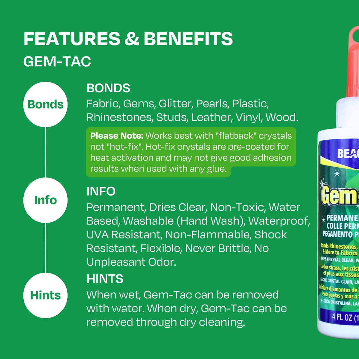 Beacon Gem-Tac Permanent Glue, 100% Authentic, available in India at Curat Cart. Non-toxic, water-resistant, and flexible for all crafting needs.
