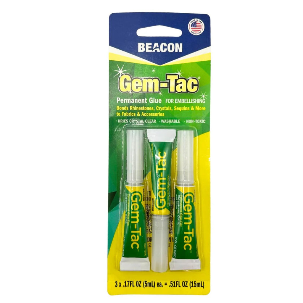 Beacon Gem-Tac Permanent Glue set, a premium import perfect for embellishing crafts. Available at Curat Cart.